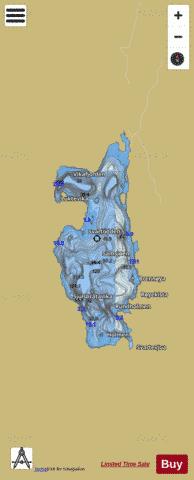 Samsjøen depth contour Map - i-Boating App