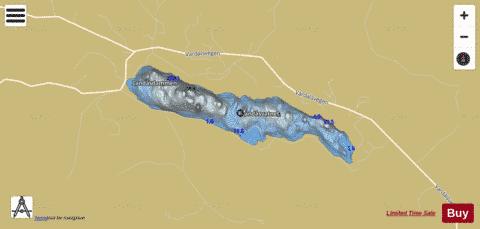 Landåsvatnet depth contour Map - i-Boating App