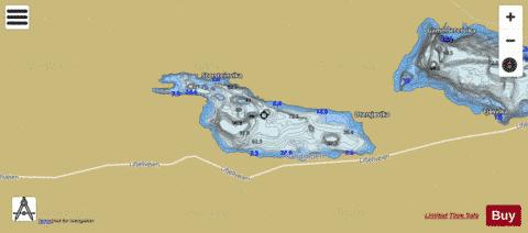 Otersjøen depth contour Map - i-Boating App