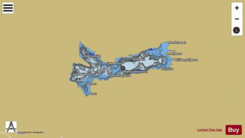 Fjergen depth contour Map - i-Boating App