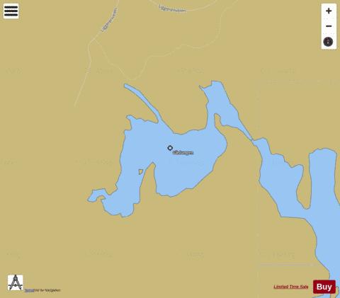 Gåslungen depth contour Map - i-Boating App