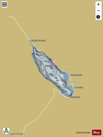 Stuggusjøen depth contour Map - i-Boating App