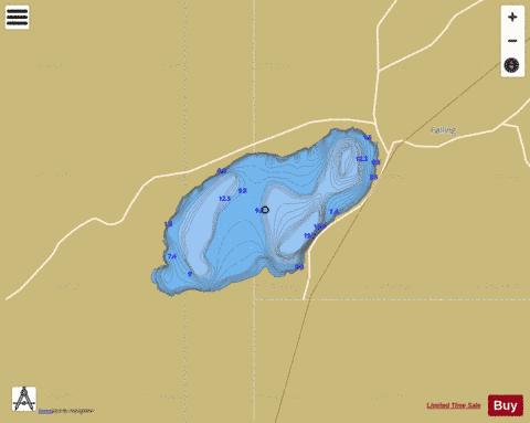 Lømsen depth contour Map - i-Boating App