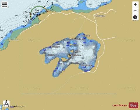 Storvatnet depth contour Map - i-Boating App