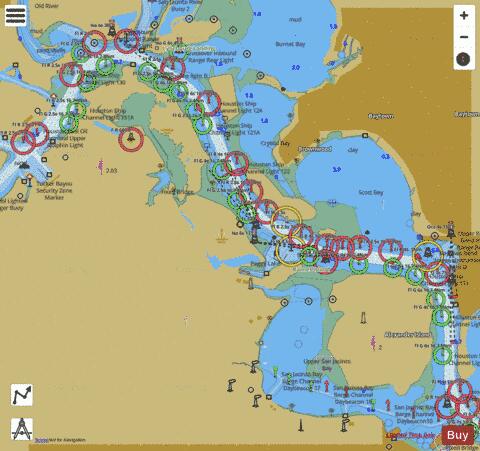 HOUSTON SHIP CHANNEL ALEXANDER ISLND - CARPENTER BAYOU Marine Chart - Nautical Charts App