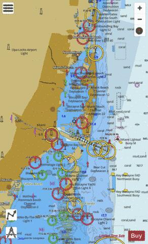WEST PALM BEACH TO MIAMI FLORIDA Marine Chart - Nautical Charts App
