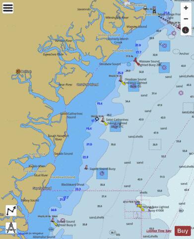 TYBEE ISLAND TO DOBOY SOUND Marine Chart - Nautical Charts App