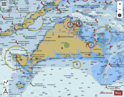 MARTHAS VINEYARD MA Marine Chart - Nautical Charts App