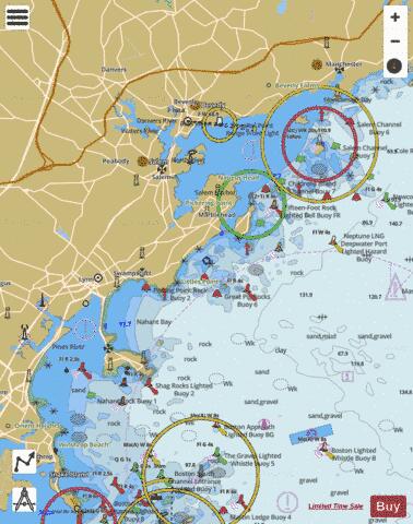 SALEM AND LYNN HARBORS  MA Marine Chart - Nautical Charts App