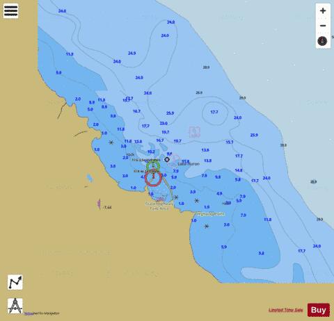 HAMMOND BAY HARBOR MICHIGAN Marine Chart - Nautical Charts App