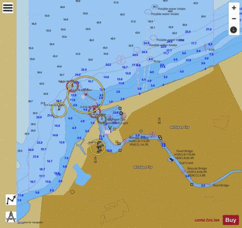 MICHIGAN CITY INDIANA Marine Chart - Nautical Charts App