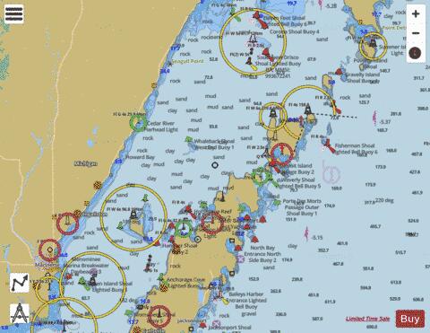 UPPER GREEN BAY - MINNEAPOLIS SHOAL TO GREEN ISLAND Marine Chart - Nautical Charts App
