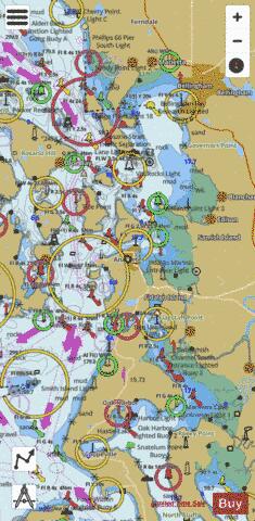 BELLINGHAM TO EVERETT INC SAN JUAN ISLANDS ROSARIO STRAIT Marine Chart - Nautical Charts App