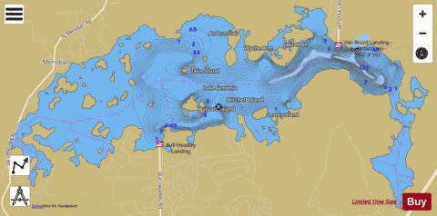 Lamonia Lake depth contour Map - i-Boating App