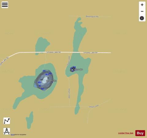 Fern Lake ,Iron depth contour Map - i-Boating App