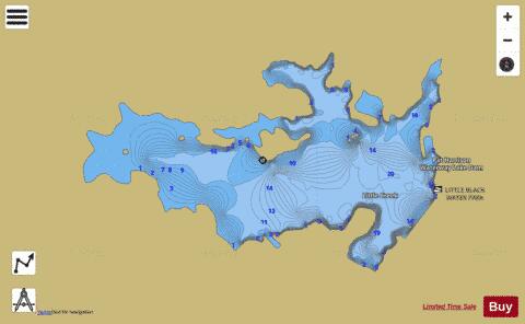 Little Black Creek depth contour Map - i-Boating App
