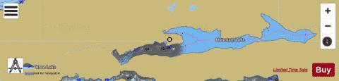 Rove Lake / Mountain Lake depth contour Map - i-Boating App