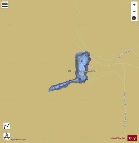 Upper Holmes Lake depth contour Map - i-Boating App