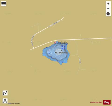 Sivertson Lake depth contour Map - i-Boating App