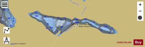 Pine Lake depth contour Map - i-Boating App