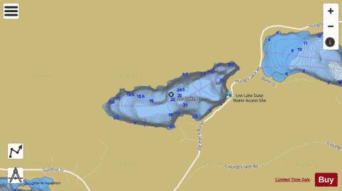 Leo Lake depth contour Map - i-Boating App