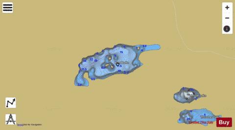 Hand Lake depth contour Map - i-Boating App