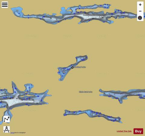One Island Lake depth contour Map - i-Boating App