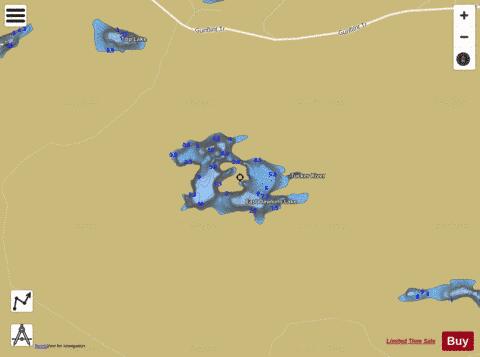 East Dawkins Lake depth contour Map - i-Boating App