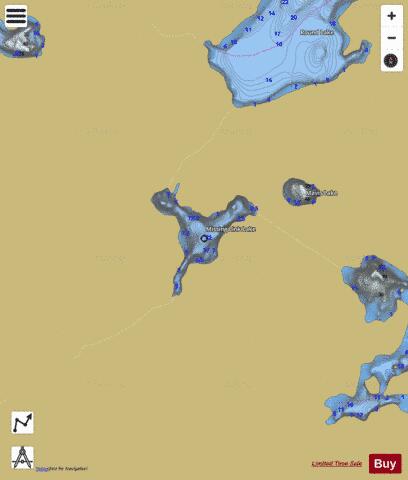 Missing Link Lake depth contour Map - i-Boating App