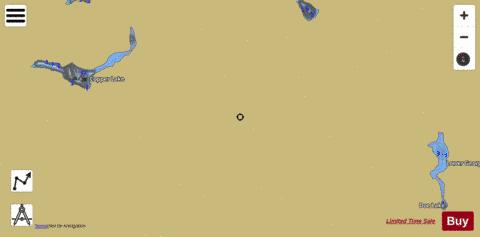Copper Lake + Lower George Lake depth contour Map - i-Boating App