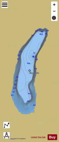 Finger Lake depth contour Map - i-Boating App