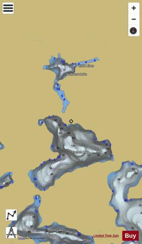 French Lake + Seahorse Lake depth contour Map - i-Boating App