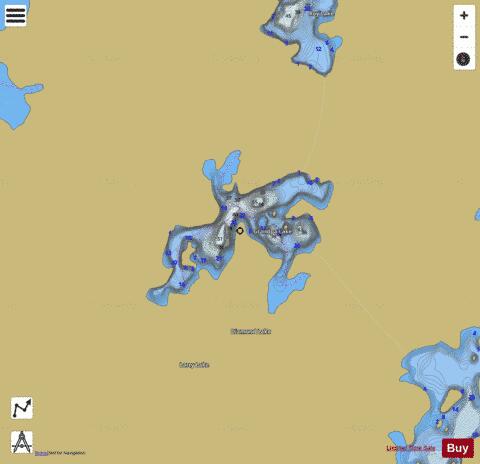 Grandpa Lake depth contour Map - i-Boating App