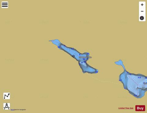 Shoepack Lake depth contour Map - i-Boating App