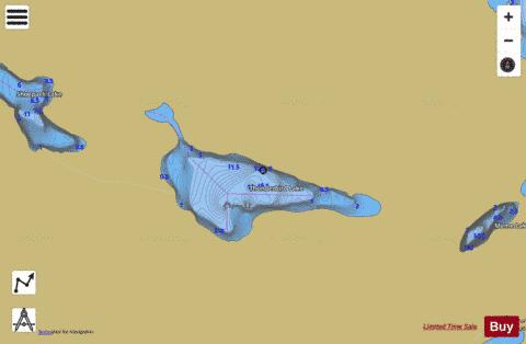 Thunderbird Lake depth contour Map - i-Boating App