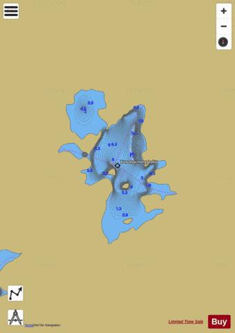 Kawasachong Lake depth contour Map - i-Boating App