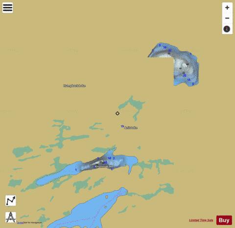 Anit Lake + Kivaniva Lake + Pan Lake depth contour Map - i-Boating App