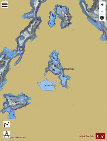 Cook County Lake + Paco Lake depth contour Map - i-Boating App