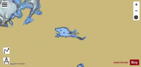 Mueller Lake depth contour Map - i-Boating App