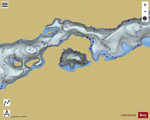 Kek Lake depth contour Map - i-Boating App