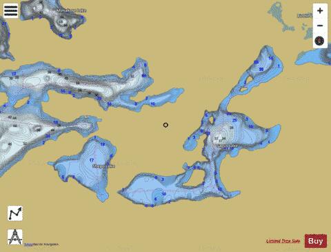 Sagus Lake + Shepo Lake depth contour Map - i-Boating App