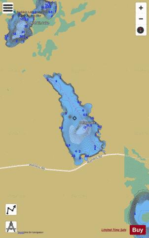 Delay Lake depth contour Map - i-Boating App