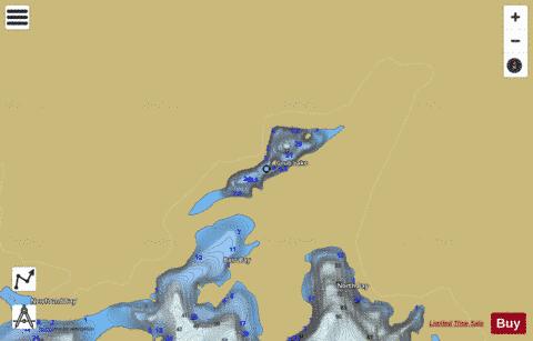 Grub Lake depth contour Map - i-Boating App