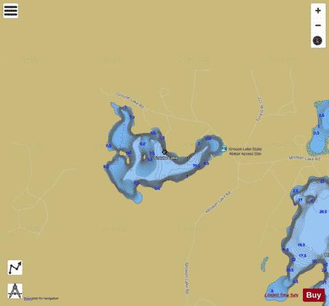 Grouse Lake depth contour Map - i-Boating App