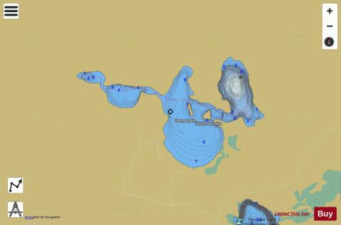 Deep Lake + Shallow Lake depth contour Map - i-Boating App