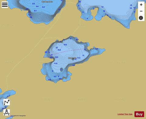 Mud Lake depth contour Map - i-Boating App
