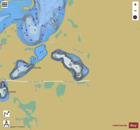 Tenter Lake depth contour Map - i-Boating App