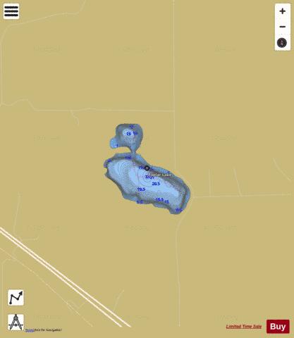 Poplar Lake depth contour Map - i-Boating App
