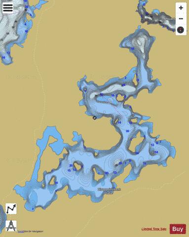 Lake Disappointment depth contour Map - i-Boating App