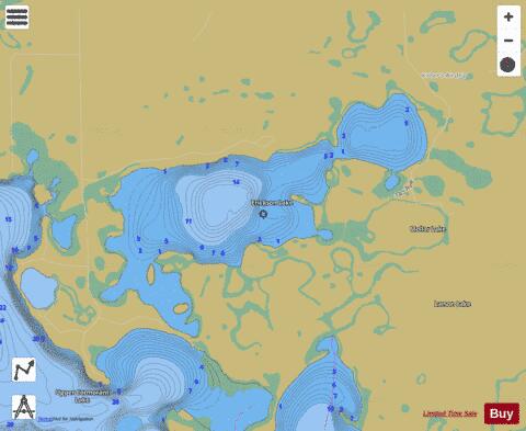 Lake Erickson depth contour Map - i-Boating App